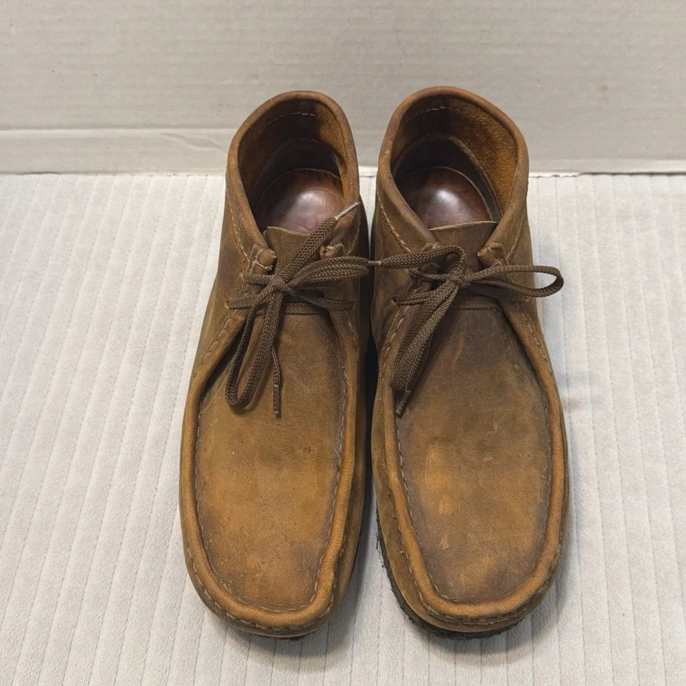 Clark's Originals Wallabee Men Sz 9M Leather Chukka Boots Brown